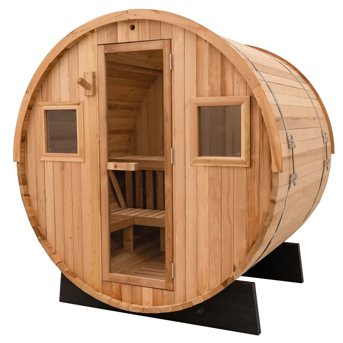 Redwood Outdoors Extra-Wide Thermowood Barrel Sauna